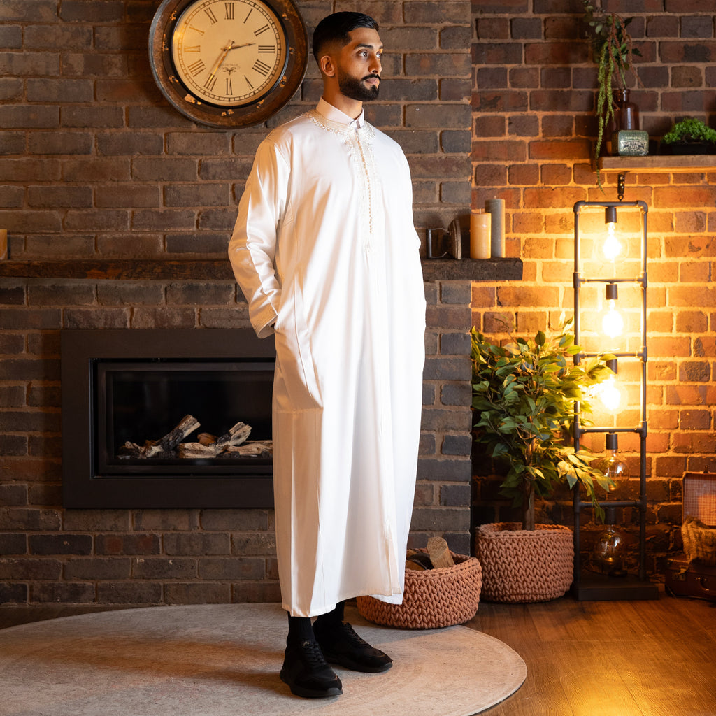 Pure White Moroccan Kaftan
