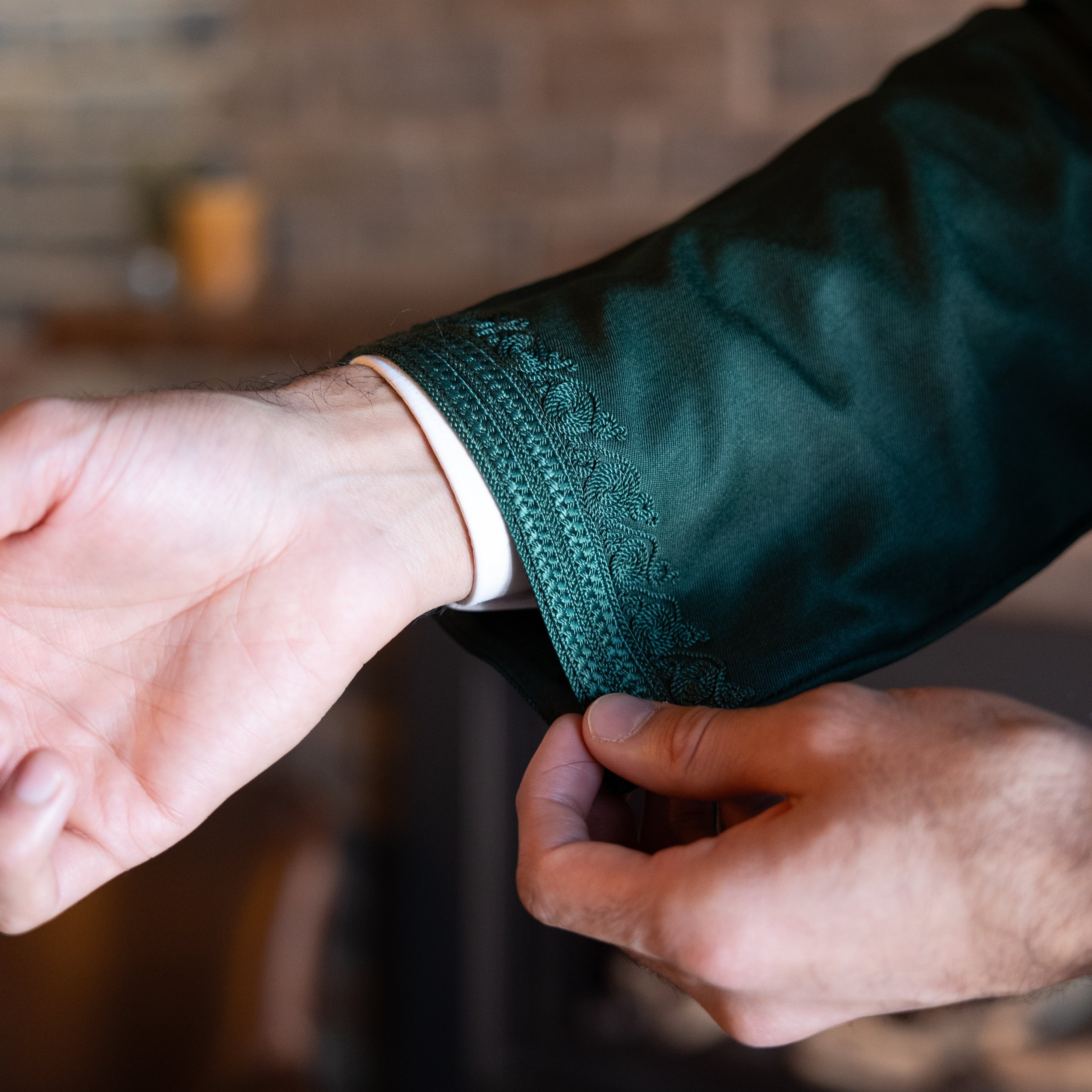 Emerald Green Moroccan Kaftan