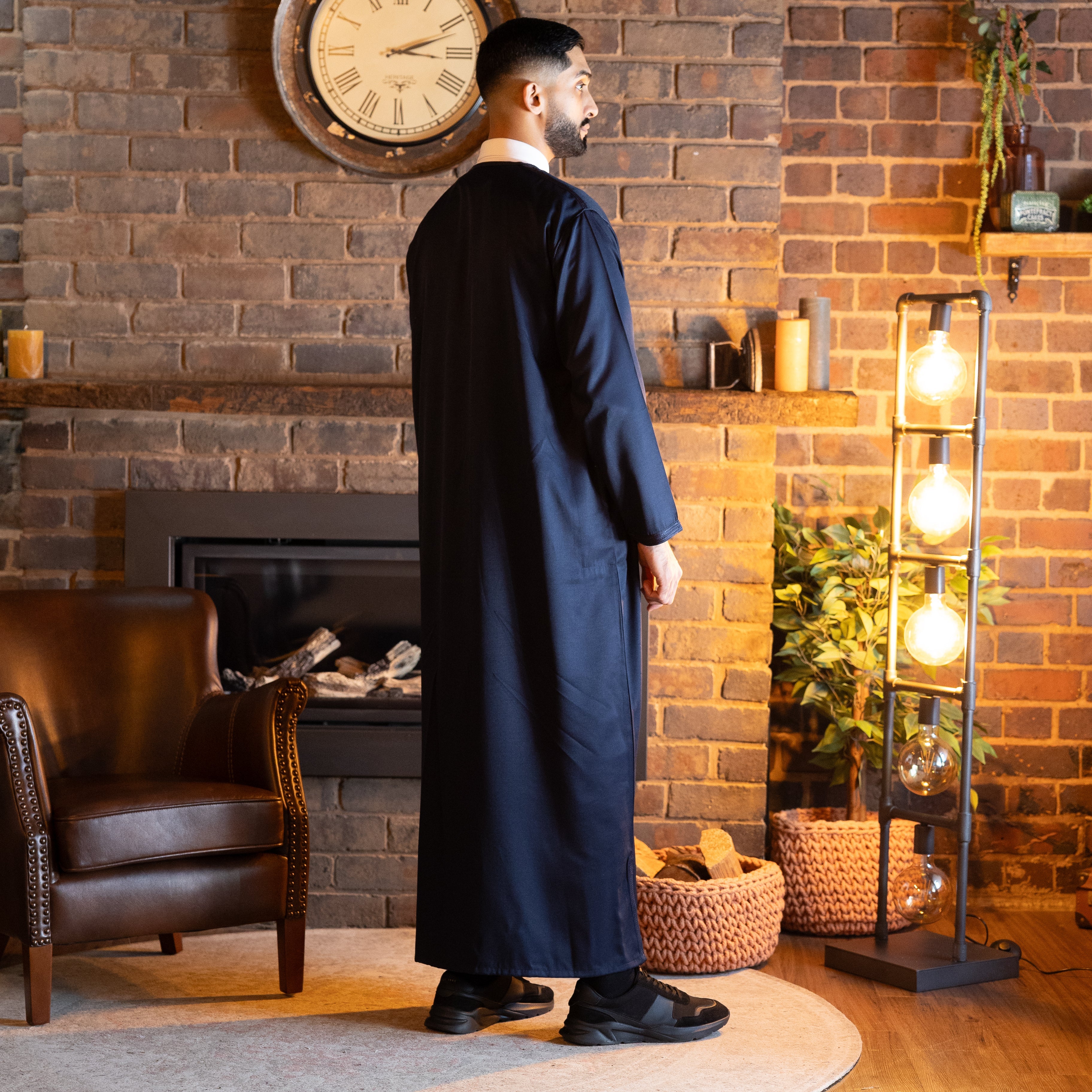 Navy Blue Moroccan Kaftan