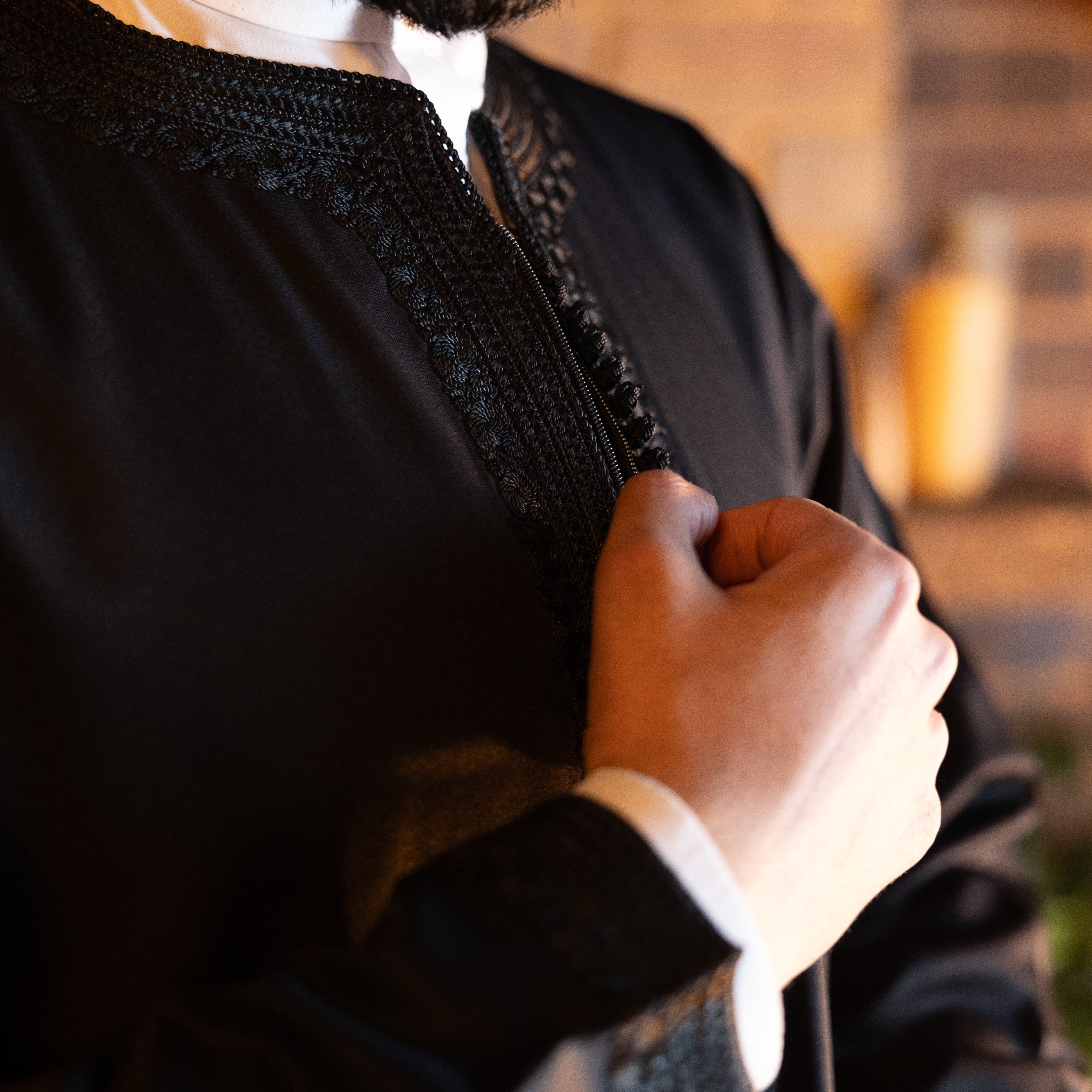 Onyx Black Moroccan Kaftan