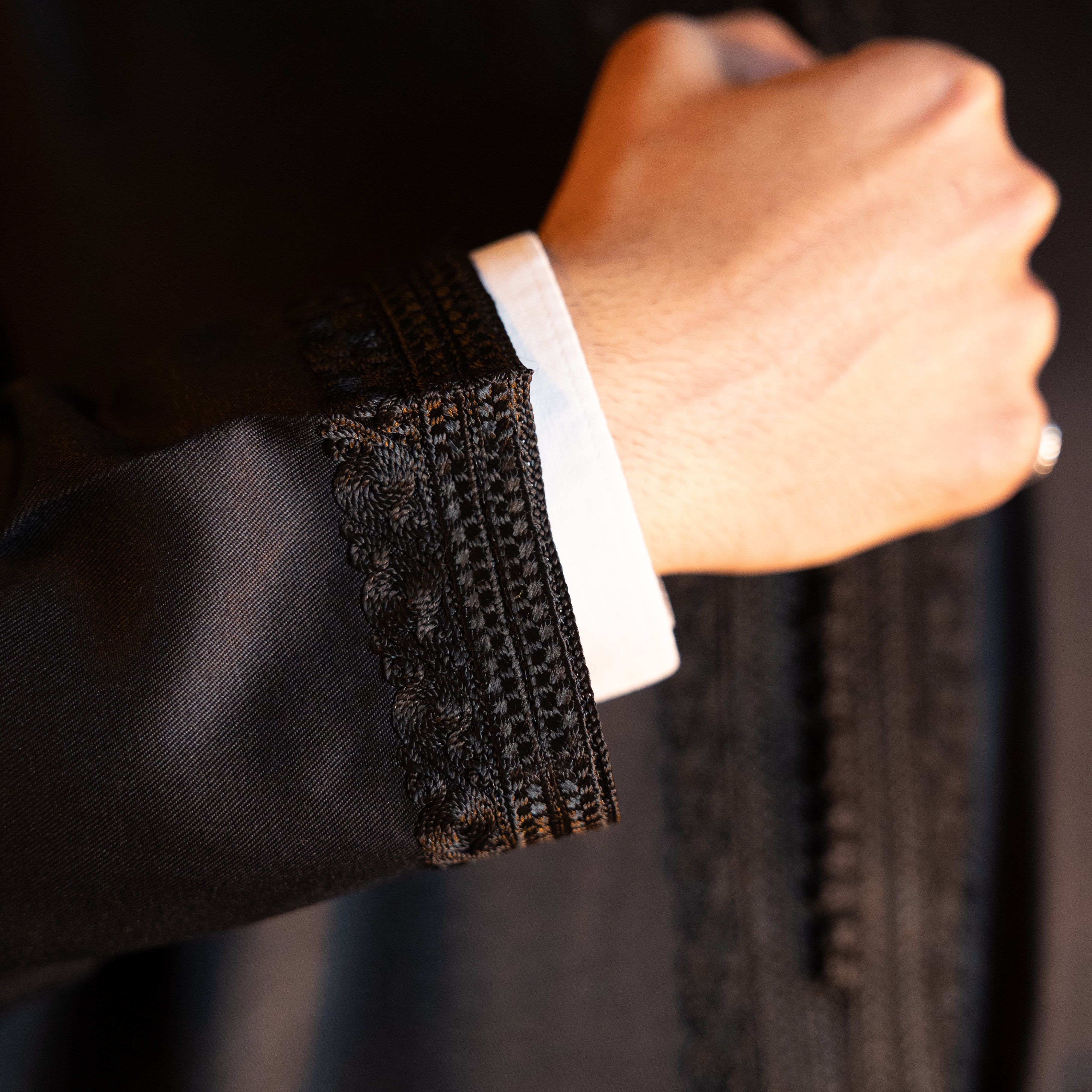 Onyx Black Moroccan Kaftan