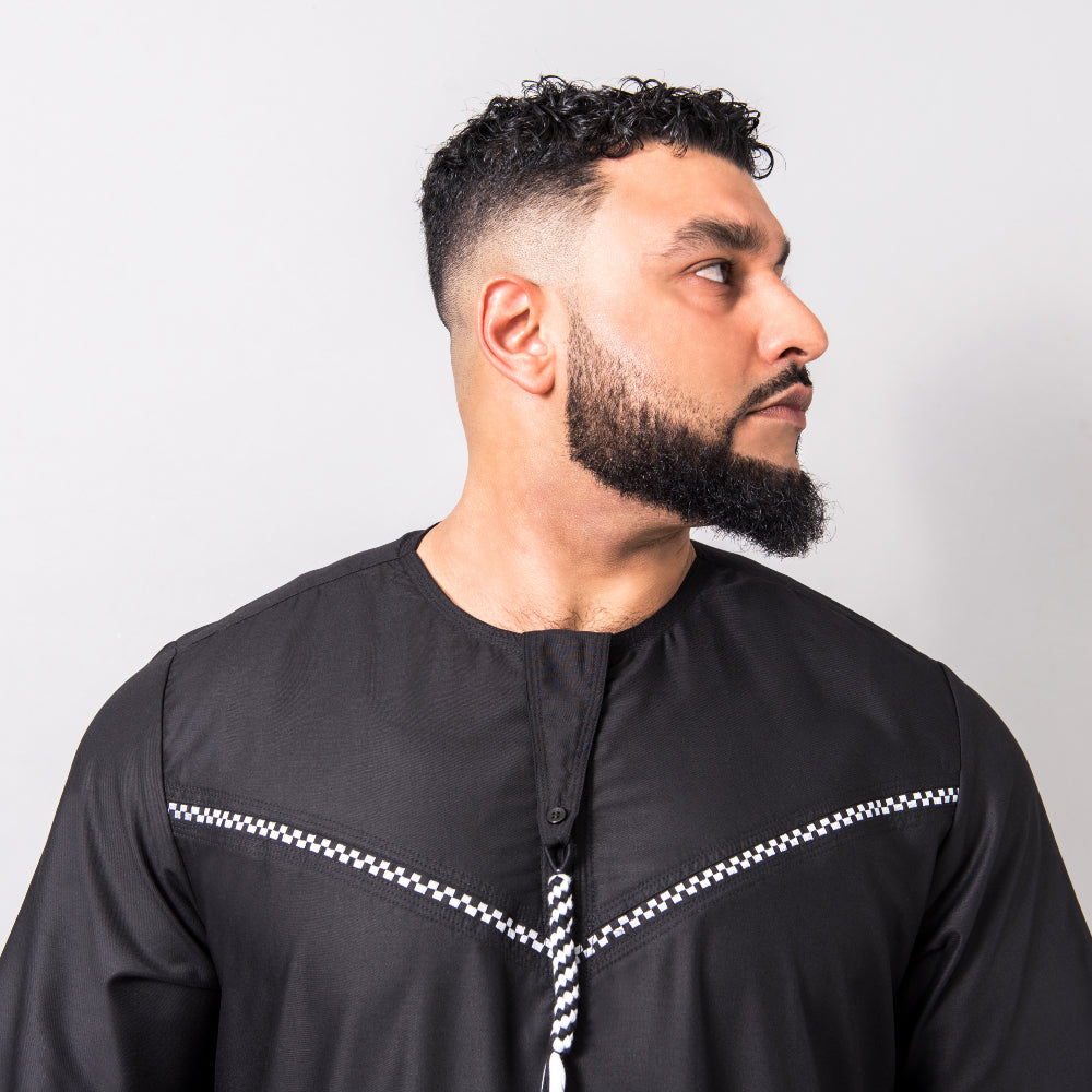 Premium Black Omani Thobe