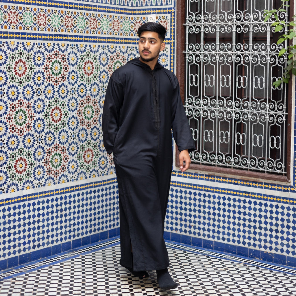 Black Fez Moroccan Djellaba
