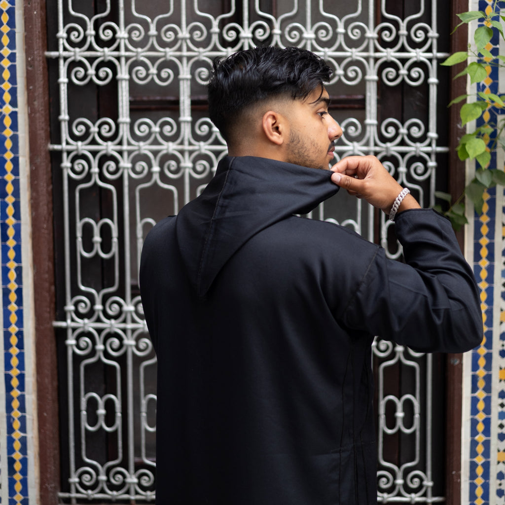 Black Fez Moroccan Djellaba