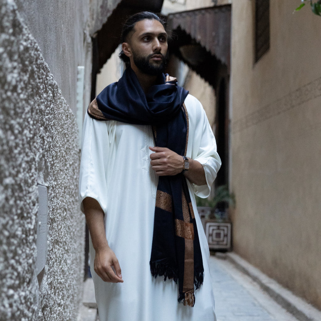 Royal Black Kashmiri Shawl