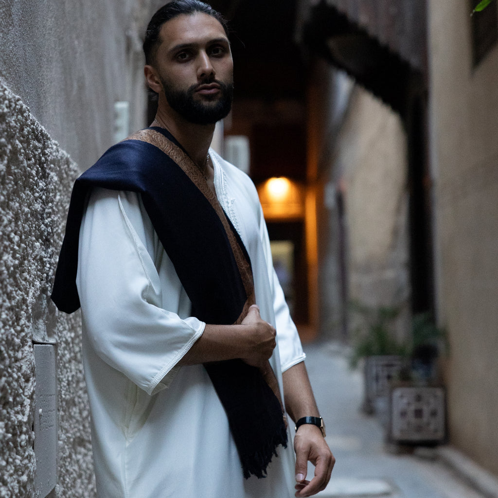 Royal Black Kashmiri Shawl