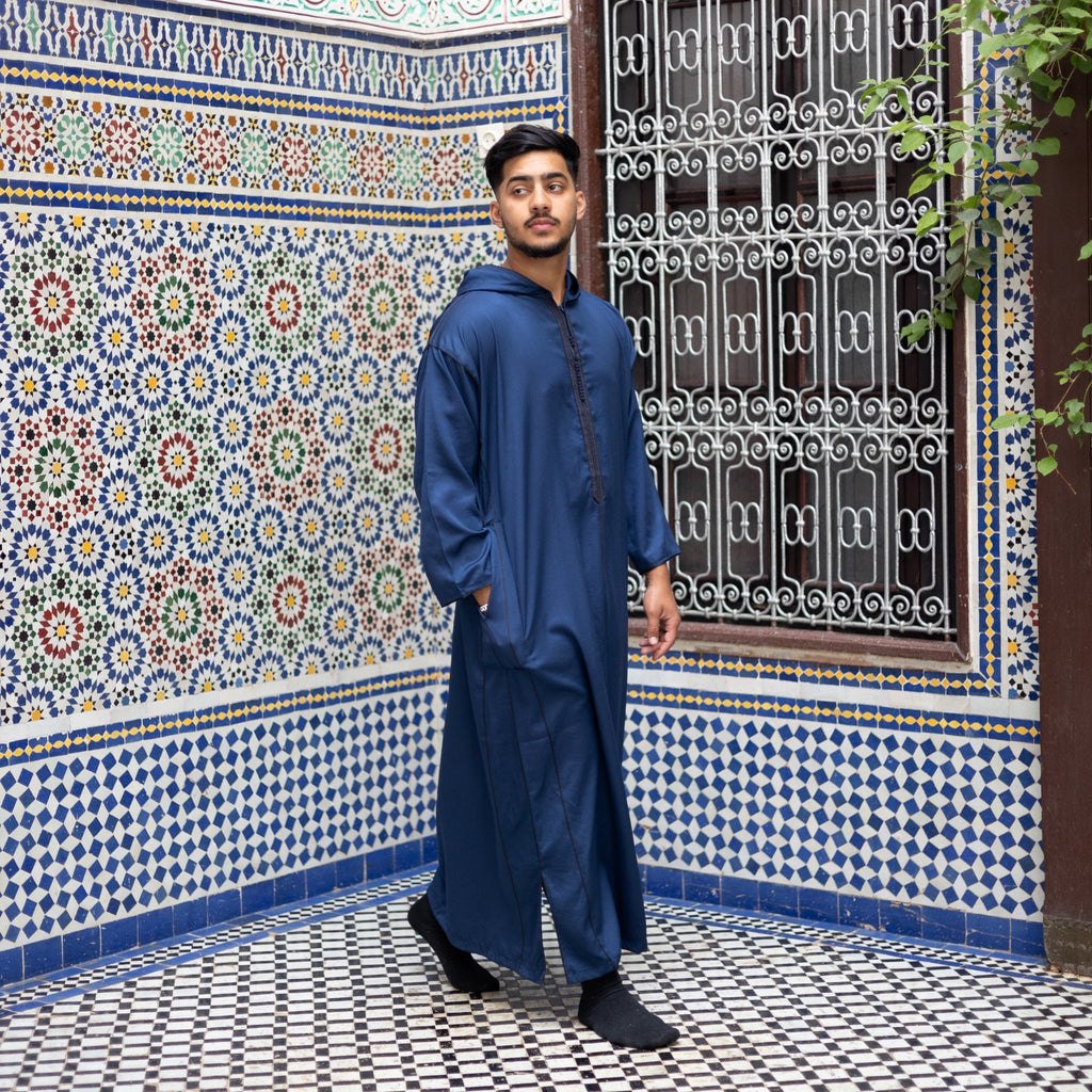 Navy Fez Moroccan Djellaba