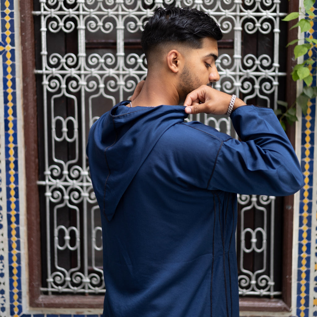 Navy Fez Moroccan Djellaba