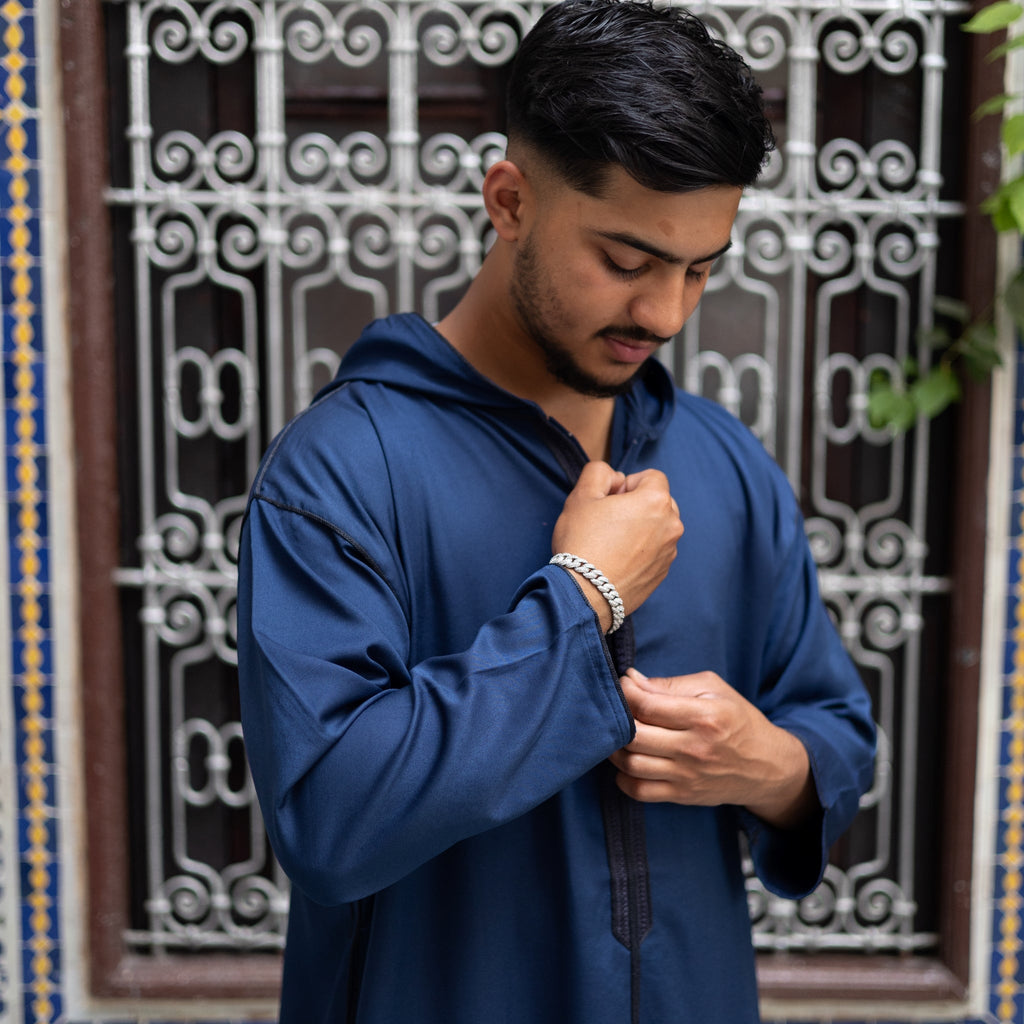 Navy Fez Moroccan Djellaba