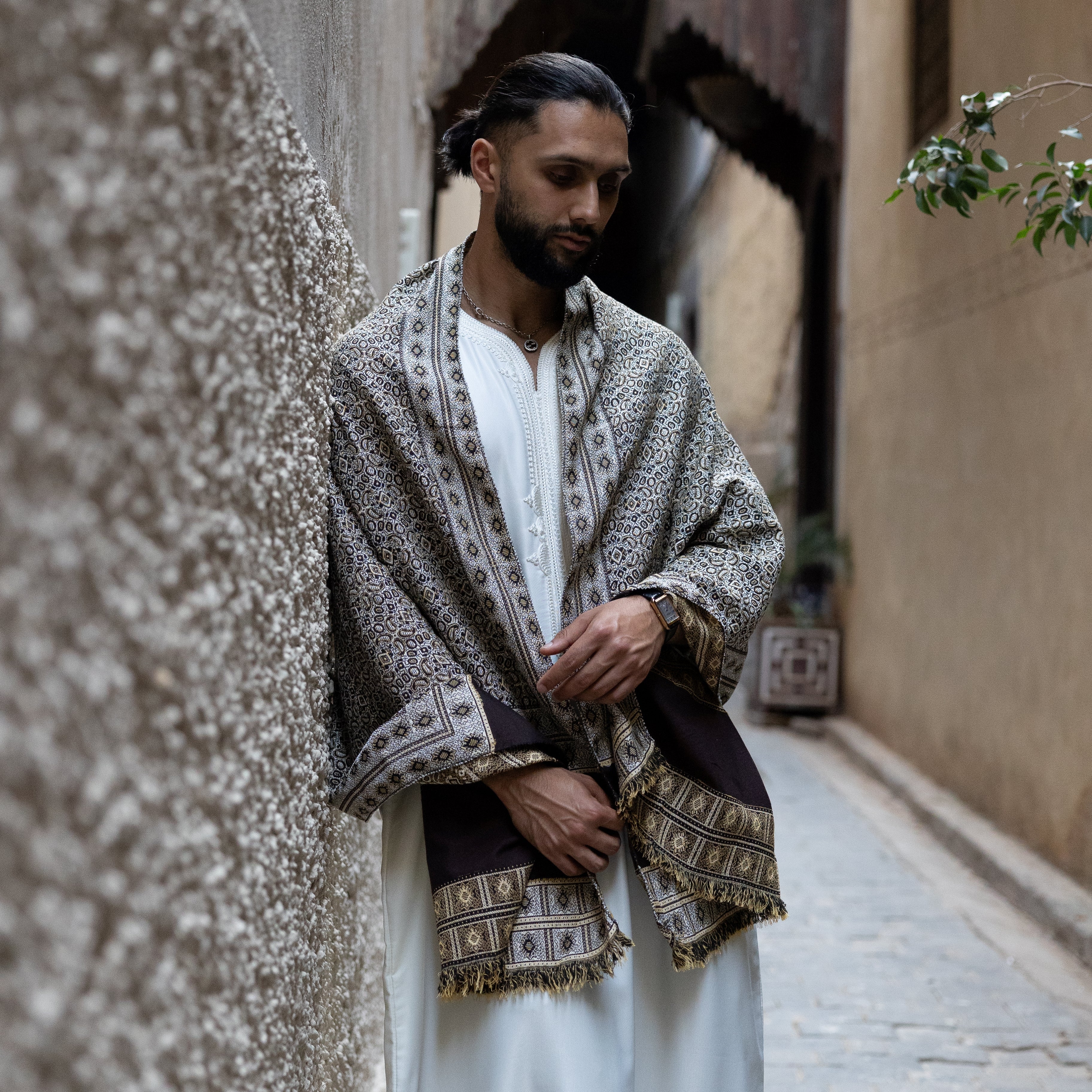 Luxe Brown Egyptian Shawl