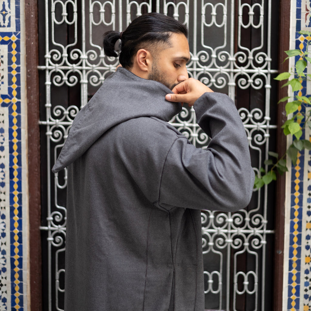 Stone Luxe Wool Moroccan Thobe