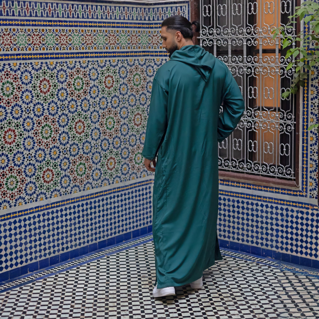 Green Fez Moroccan Djellaba