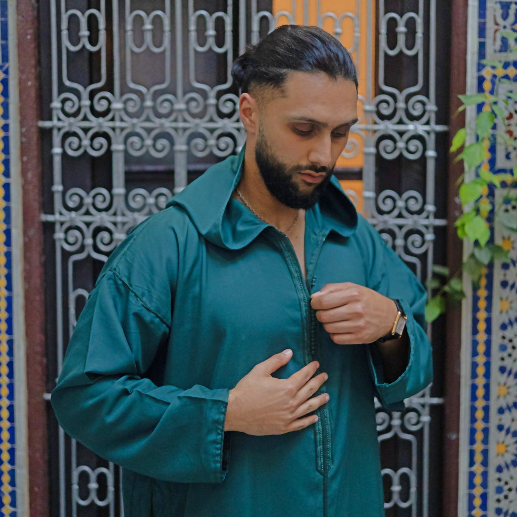 Green Fez Moroccan Djellaba