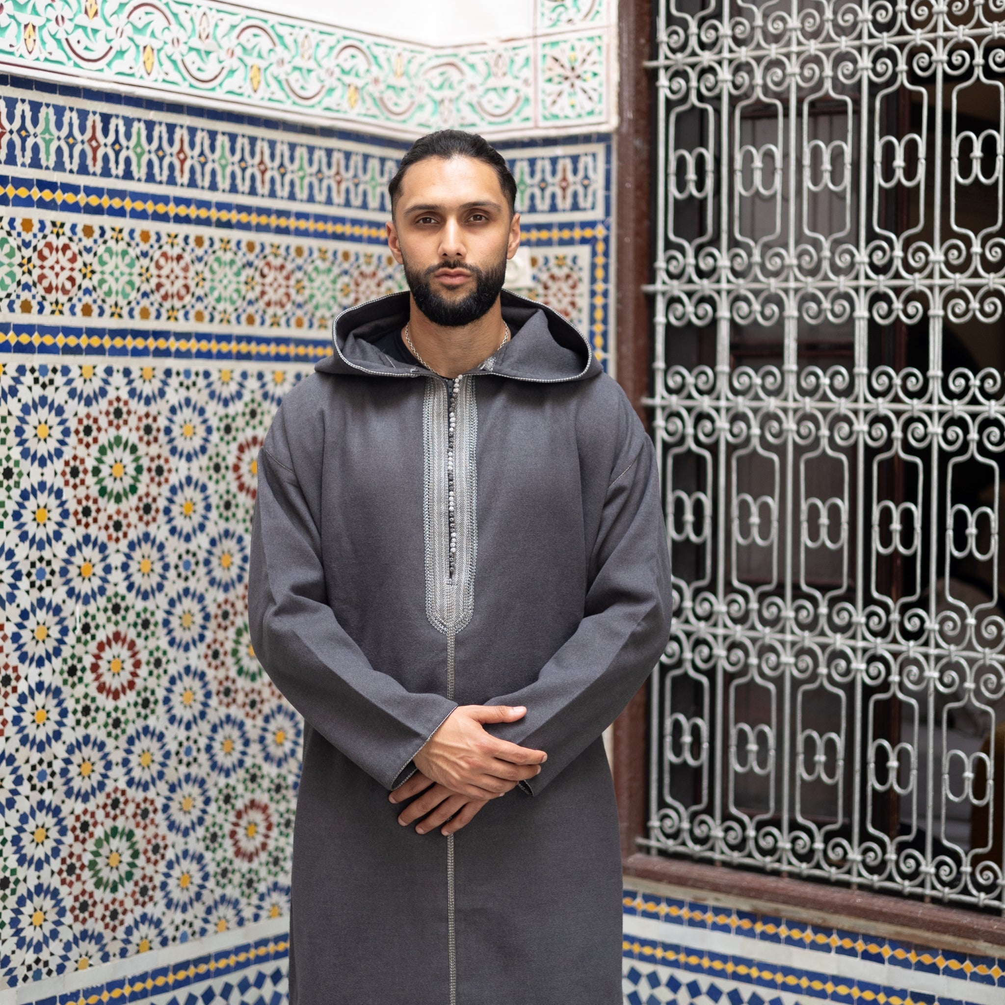 Grey Luxe Moroccan Thobe