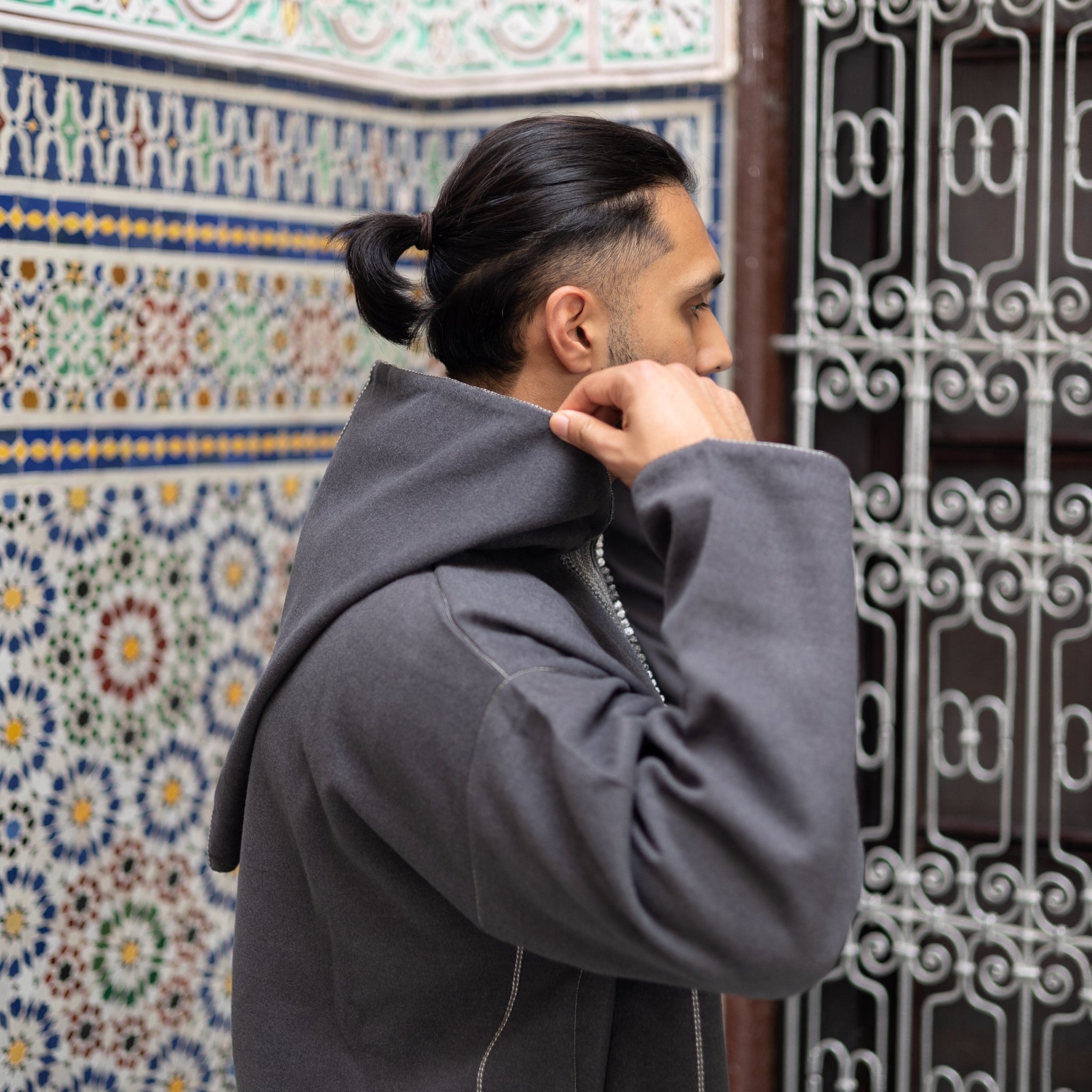 Grey Luxe Moroccan Thobe