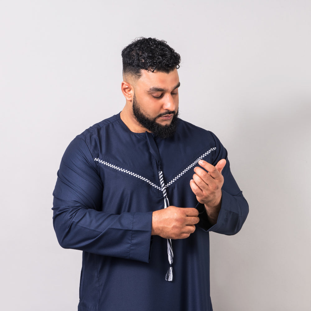 Premium Navy Omani Thobe
