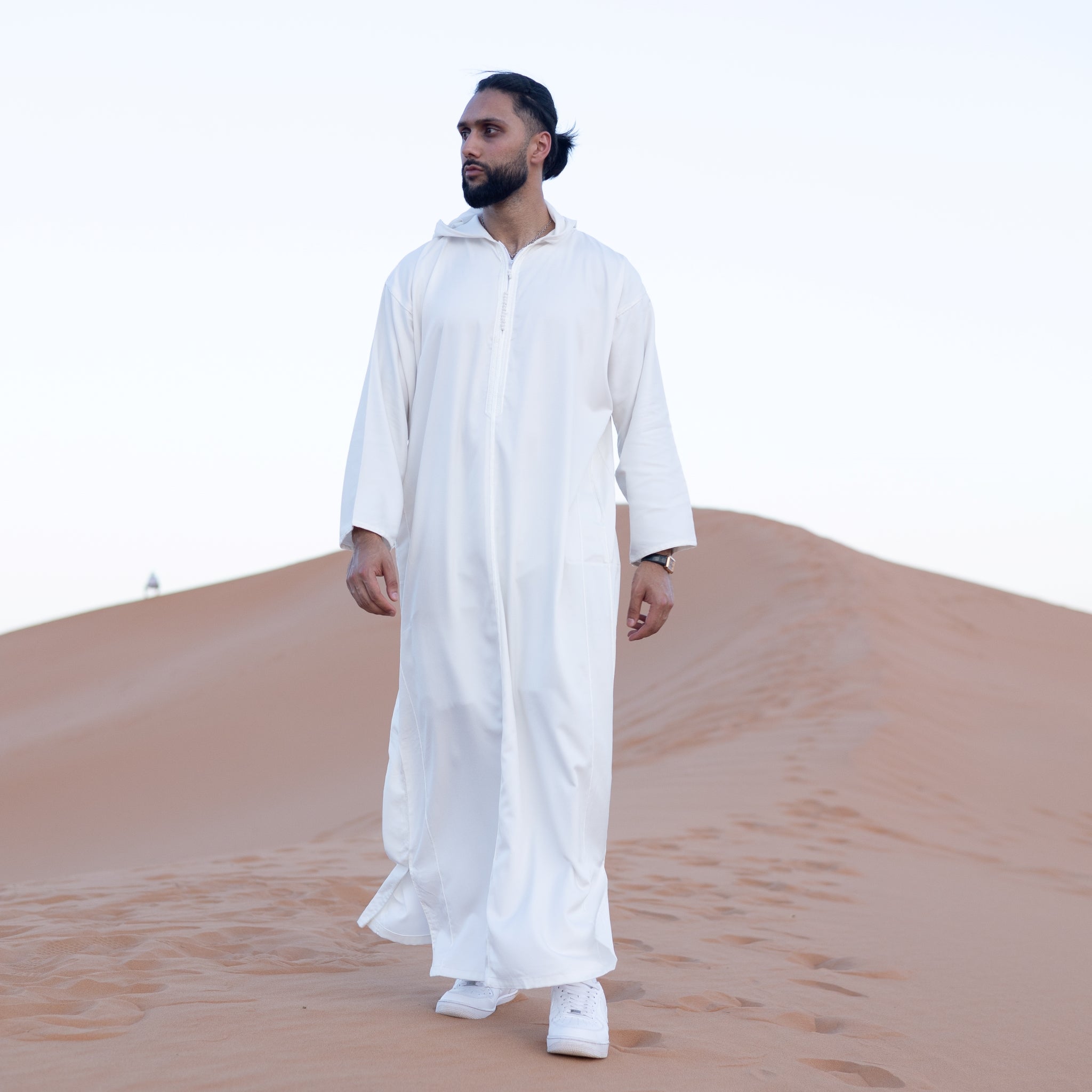 Pure White Fez Moroccan Djellaba