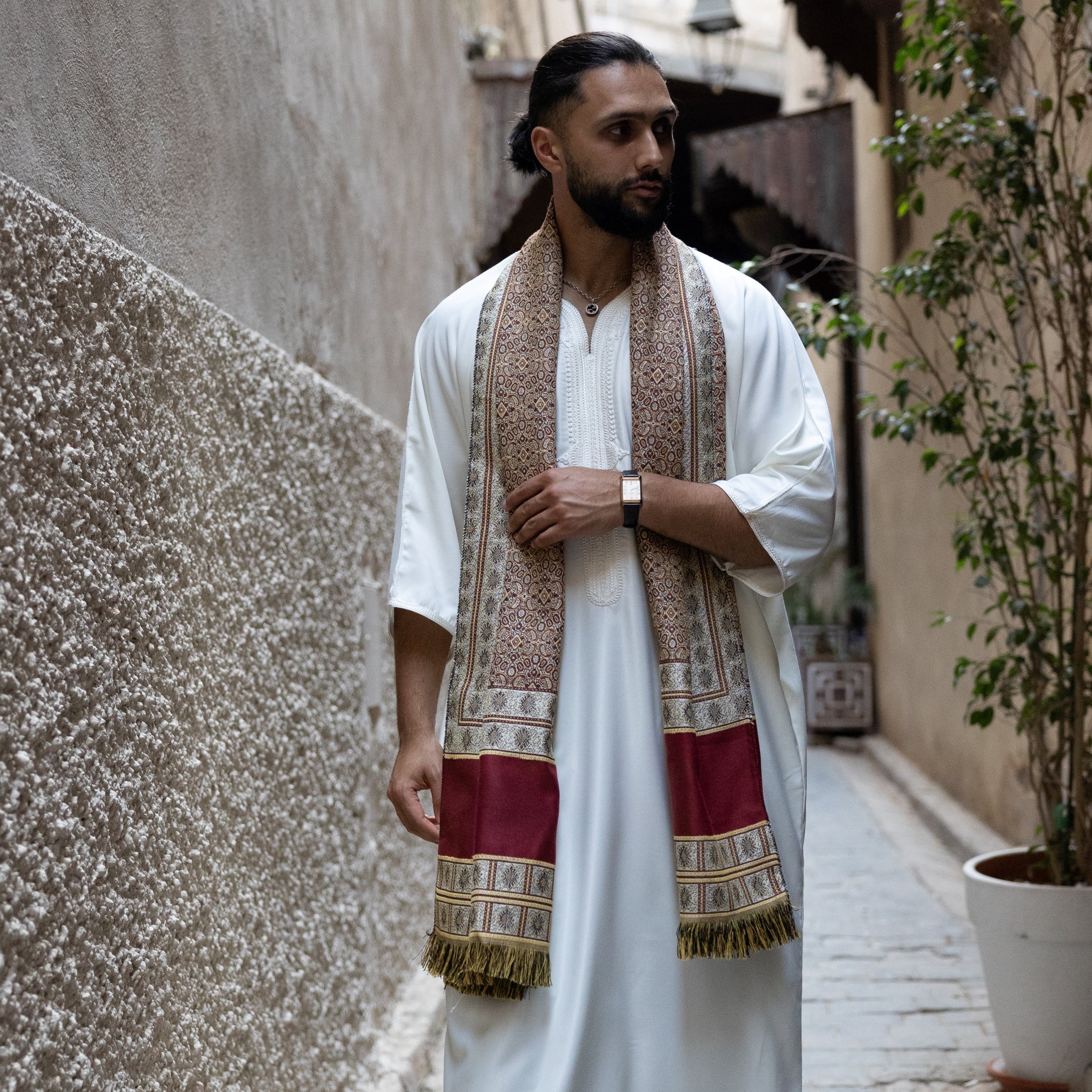 Luxe Red Egyptian Shawl