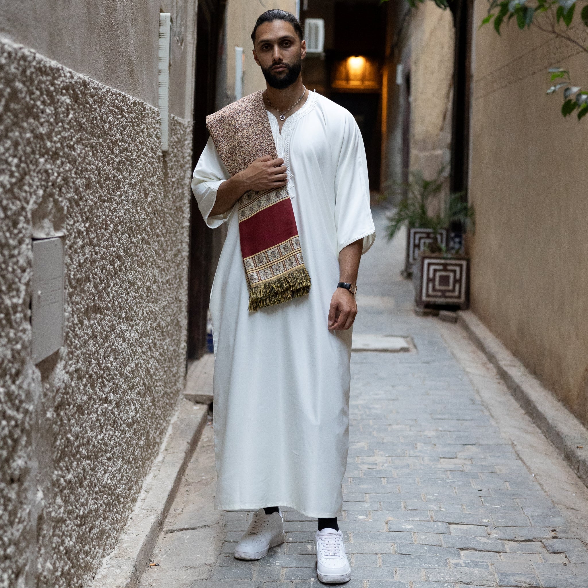 Luxe Red Egyptian Shawl
