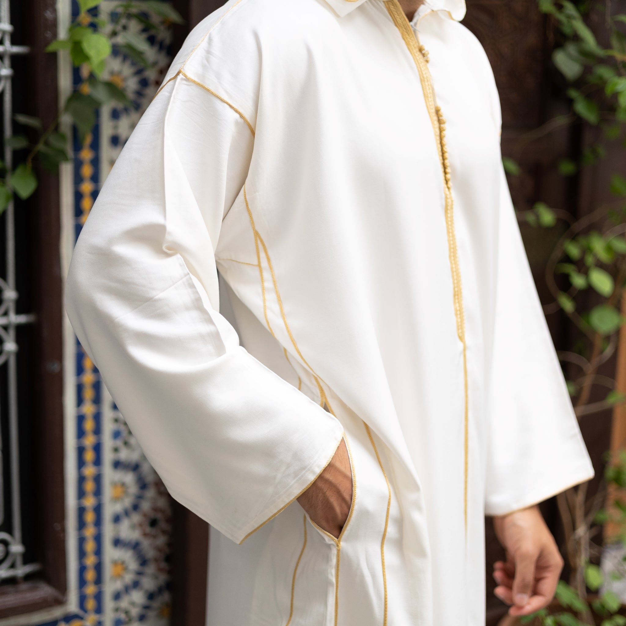 Royal White Moroccan Djellaba